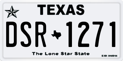 TX license plate DSR1271