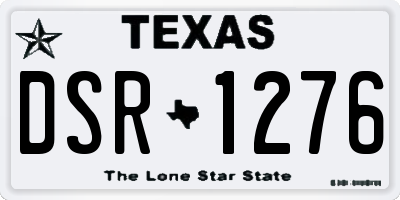 TX license plate DSR1276