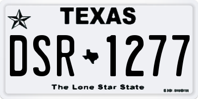 TX license plate DSR1277