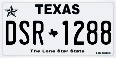 TX license plate DSR1288