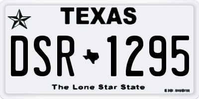TX license plate DSR1295