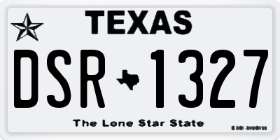 TX license plate DSR1327