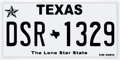 TX license plate DSR1329