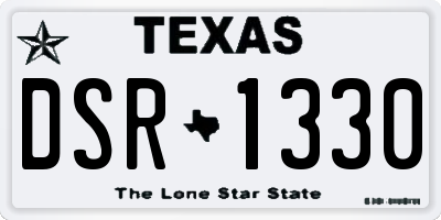 TX license plate DSR1330