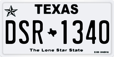 TX license plate DSR1340