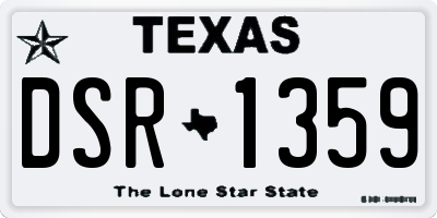 TX license plate DSR1359