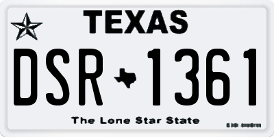 TX license plate DSR1361