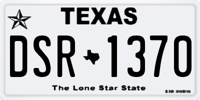 TX license plate DSR1370