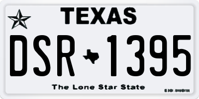 TX license plate DSR1395