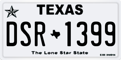 TX license plate DSR1399