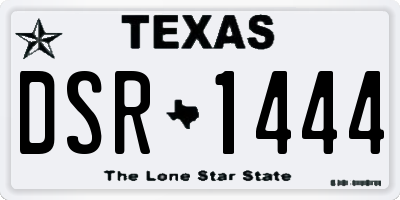 TX license plate DSR1444