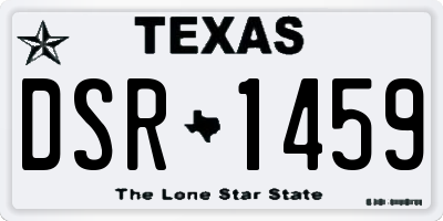 TX license plate DSR1459