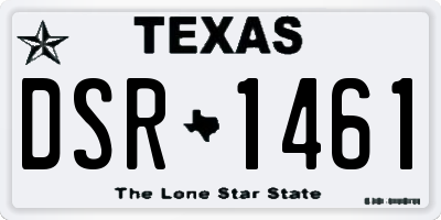 TX license plate DSR1461