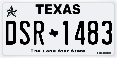 TX license plate DSR1483
