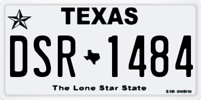 TX license plate DSR1484