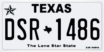 TX license plate DSR1486