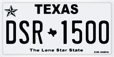 TX license plate DSR1500