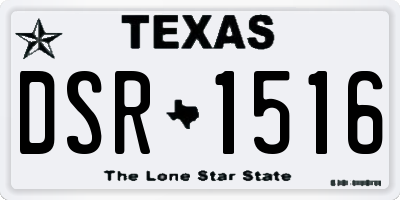TX license plate DSR1516
