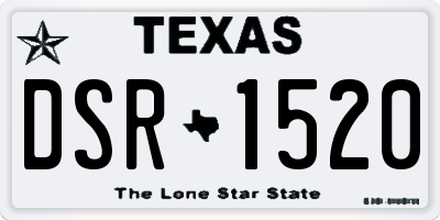 TX license plate DSR1520