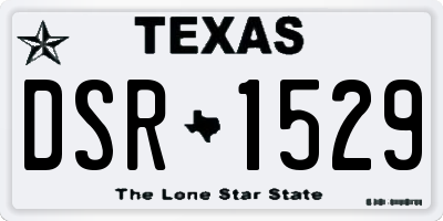 TX license plate DSR1529