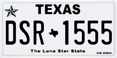 TX license plate DSR1555