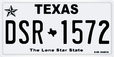 TX license plate DSR1572
