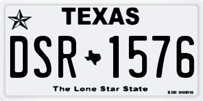TX license plate DSR1576
