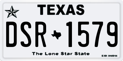 TX license plate DSR1579