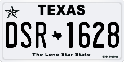 TX license plate DSR1628
