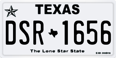 TX license plate DSR1656