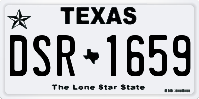 TX license plate DSR1659