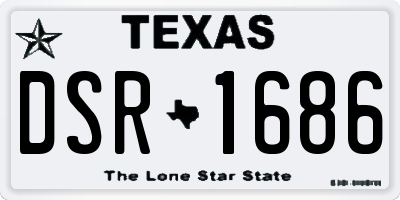 TX license plate DSR1686