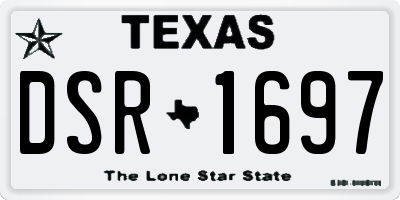 TX license plate DSR1697