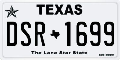 TX license plate DSR1699