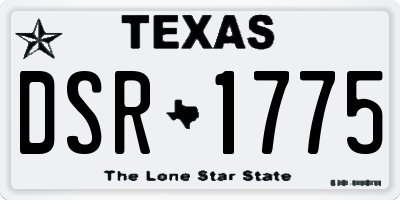 TX license plate DSR1775