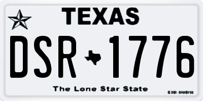 TX license plate DSR1776
