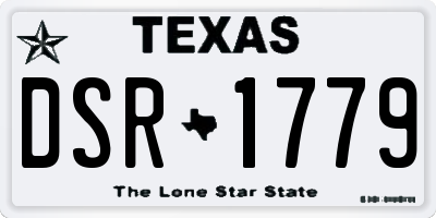 TX license plate DSR1779