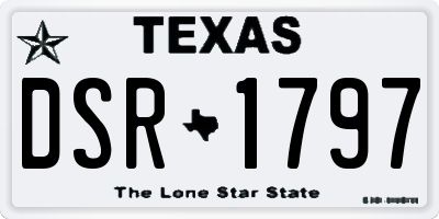 TX license plate DSR1797