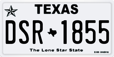TX license plate DSR1855