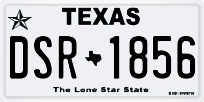 TX license plate DSR1856