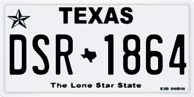 TX license plate DSR1864
