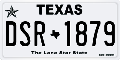 TX license plate DSR1879