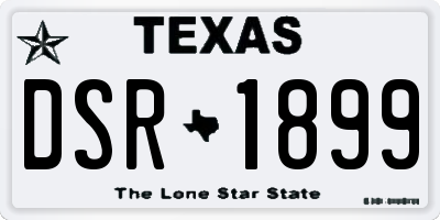 TX license plate DSR1899