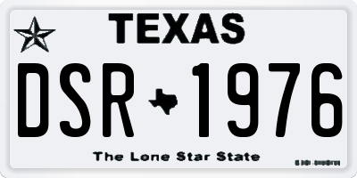TX license plate DSR1976