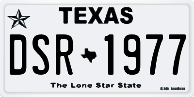 TX license plate DSR1977
