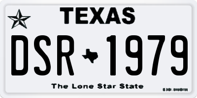 TX license plate DSR1979