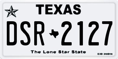 TX license plate DSR2127