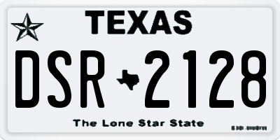 TX license plate DSR2128
