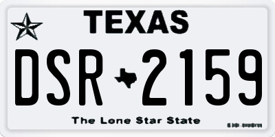 TX license plate DSR2159