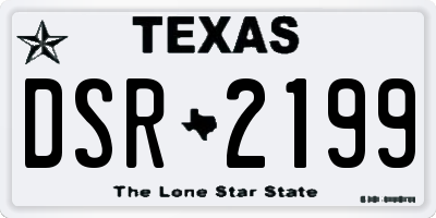 TX license plate DSR2199
